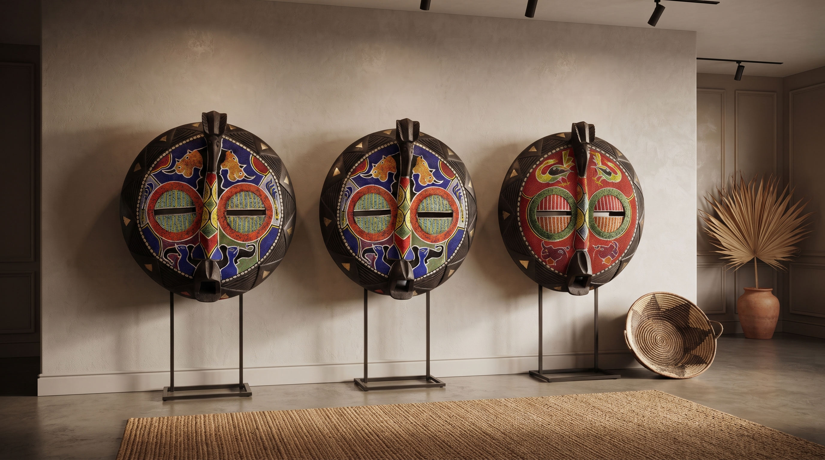 Beaded Circular Mask